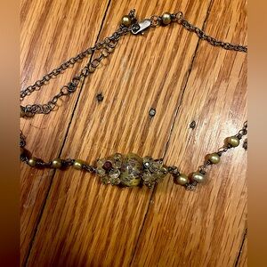 Artisan glass blown beaded necklace